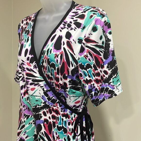 NWOT Anita Abstract Wrap Dress.  Size S small 4/6 - Picture 5 of 10